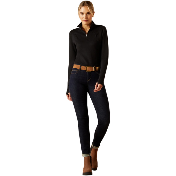 2025 Ariat Dames Lucent 1/4 Zip Baselayer 10062297 - Black